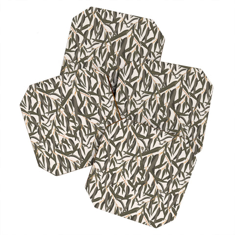Iveta Abolina Eucalyptus Leaves Cream Coaster Set
