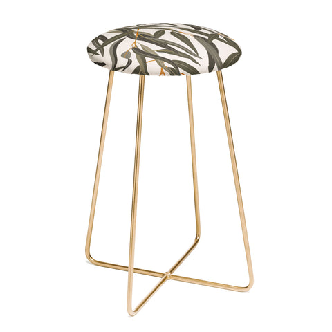 Iveta Abolina Eucalyptus Leaves Cream Counter Stool
