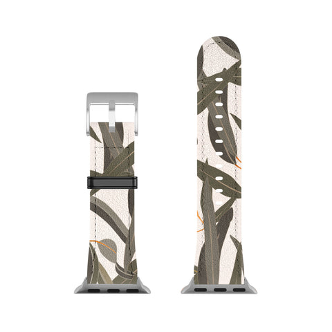 Iveta Abolina Eucalyptus Leaves Cream Apple Watch Band