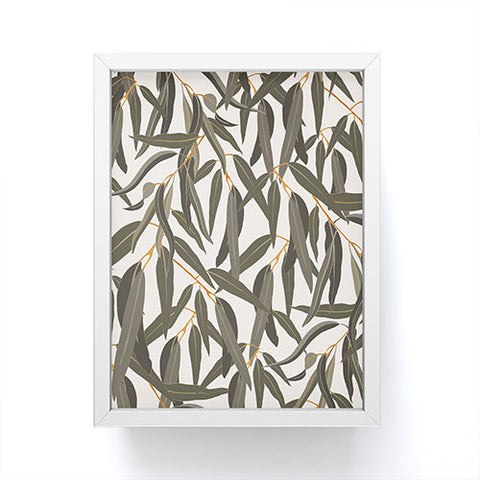 Iveta Abolina Eucalyptus Leaves Cream Framed Mini Art Print