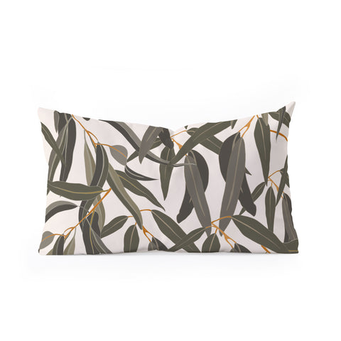 Iveta Abolina Eucalyptus Leaves Cream Oblong Throw Pillow