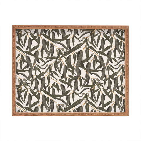 Iveta Abolina Eucalyptus Leaves Cream Rectangular Tray