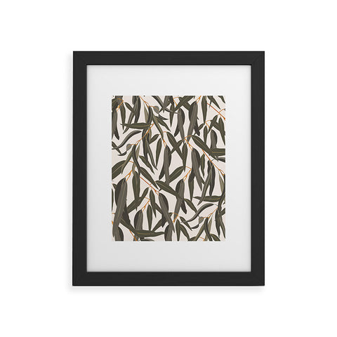 Iveta Abolina Eucalyptus Leaves Cream Framed Art Print