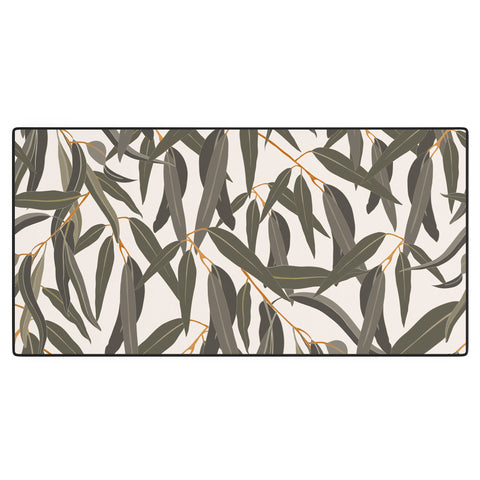 Iveta Abolina Eucalyptus Leaves Cream Desk Mat