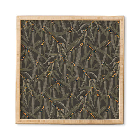Iveta Abolina Eucalyptus Leaves Deep Olive Framed Wall Art