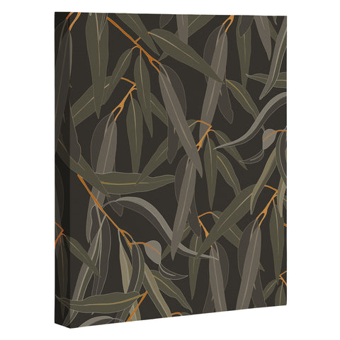 Iveta Abolina Eucalyptus Leaves Deep Olive Art Canvas