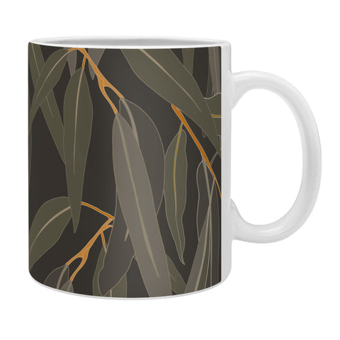 Iveta Abolina Eucalyptus Leaves Deep Olive Coffee Mug