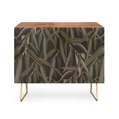 Iveta Abolina Eucalyptus Leaves Deep Olive Credenza