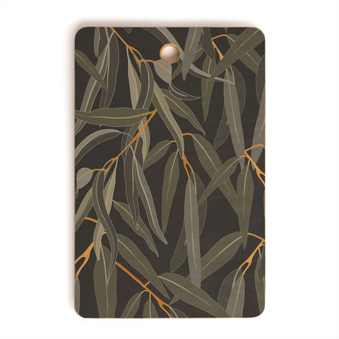 Iveta Abolina Eucalyptus Leaves Deep Olive Cutting Board Rectangle