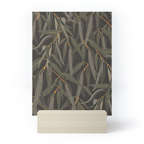 Iveta Abolina Eucalyptus Leaves Deep Olive Mini Art Print