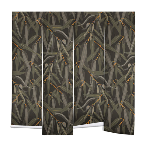 Iveta Abolina Eucalyptus Leaves Deep Olive Wall Mural