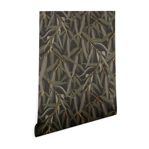 Iveta Abolina Eucalyptus Leaves Deep Olive Wallpaper
