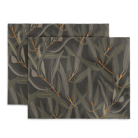 Iveta Abolina Eucalyptus Leaves Deep Olive Placemat
