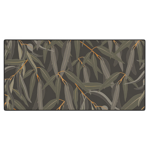 Iveta Abolina Eucalyptus Leaves Deep Olive Desk Mat