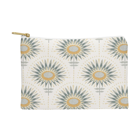 Iveta Abolina Fan Floral Teal Pouch