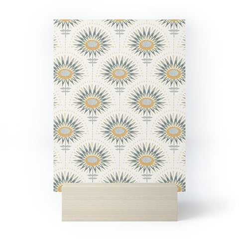 Iveta Abolina Fan Floral Teal Mini Art Print