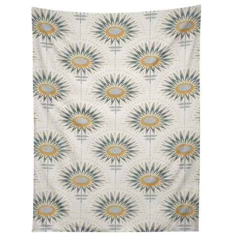 Iveta Abolina Fan Floral Teal Tapestry