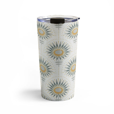Iveta Abolina Fan Floral Teal Travel Mug