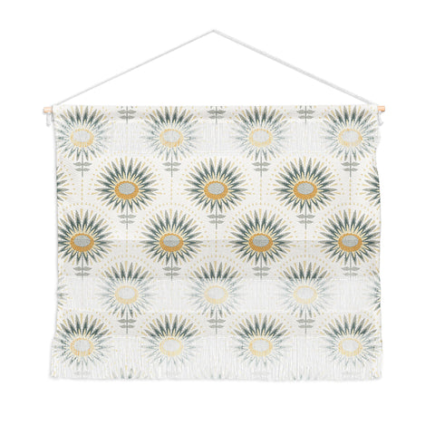 Iveta Abolina Fan Floral Teal Wall Hanging Landscape