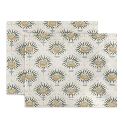 Iveta Abolina Fan Floral Teal Placemat