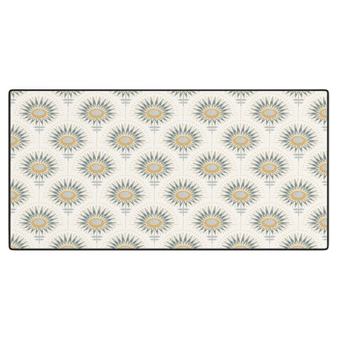 Iveta Abolina Fan Floral Teal Desk Mat