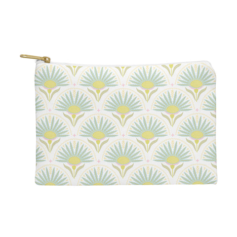 Iveta Abolina Fan Florals Aqua Yellow Pouch