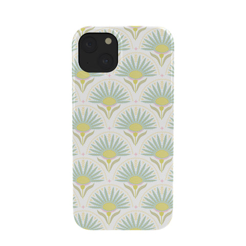 Iveta Abolina Fan Florals Aqua Yellow Phone Case