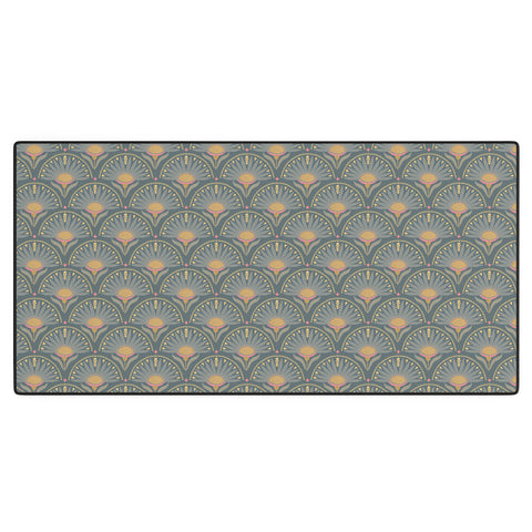 Iveta Abolina Fan Florals Green Desk Mat