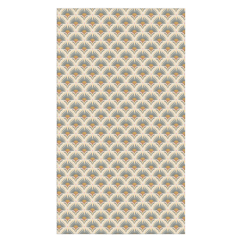 Iveta Abolina Fan Florals Teal Yellow Tablecloth