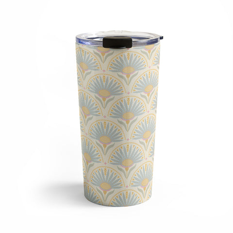 Iveta Abolina Fan Florals Yellow Travel Mug