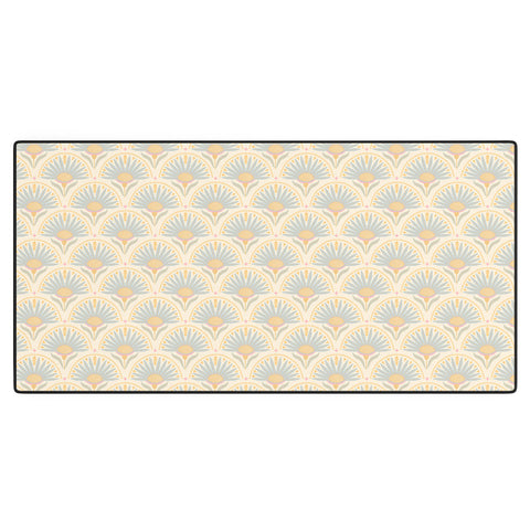 Iveta Abolina Fan Florals Yellow Desk Mat