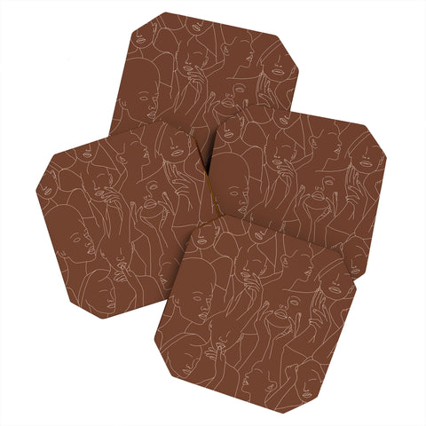 Iveta Abolina Fernanda Terracotta Coaster Set