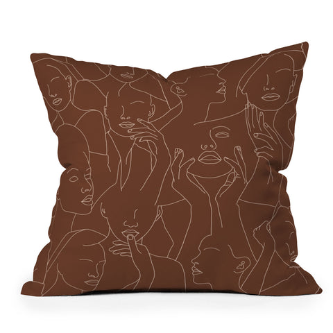 Iveta Abolina Fernanda Terracotta Outdoor Throw Pillow
