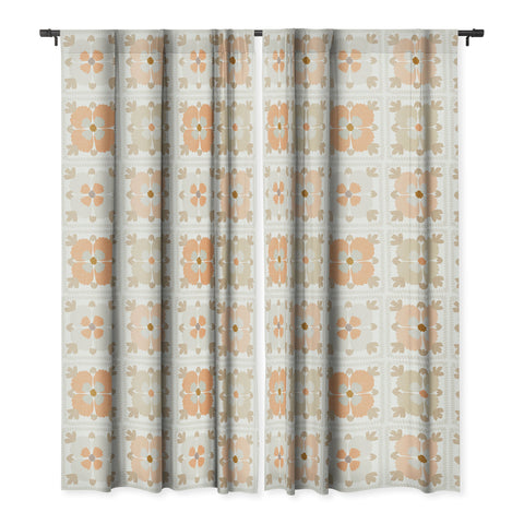 Iveta Abolina Floral Crochet Blackout Window Curtain