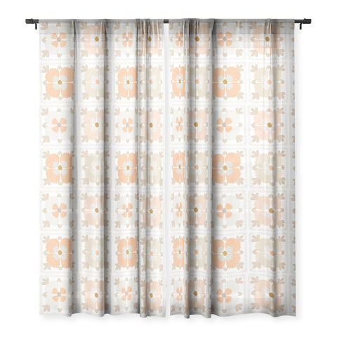 Iveta Abolina Floral Crochet Sheer Window Curtain