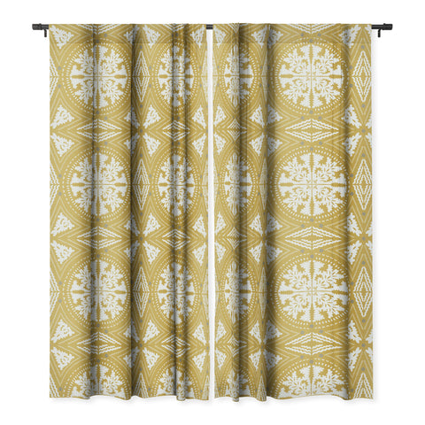 Iveta Abolina Floral Dijon Light Blackout Window Curtain