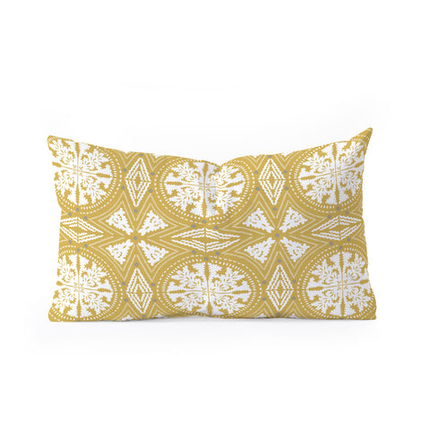 Iveta Abolina Floral Dijon Light Oblong Throw Pillow