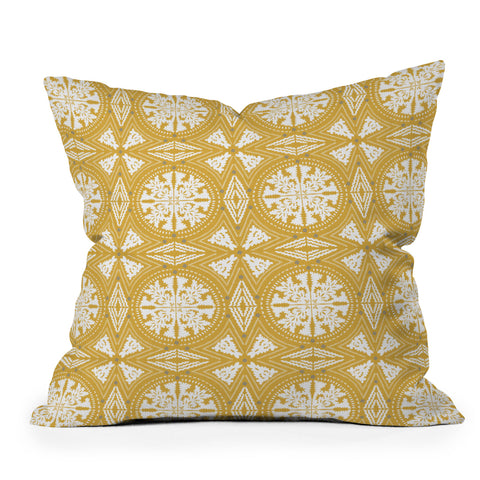 Iveta Abolina Floral Dijon Light Throw Pillow