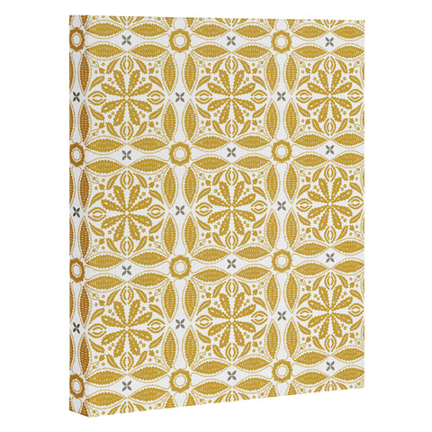 Iveta Abolina Floral Dijon White Art Canvas