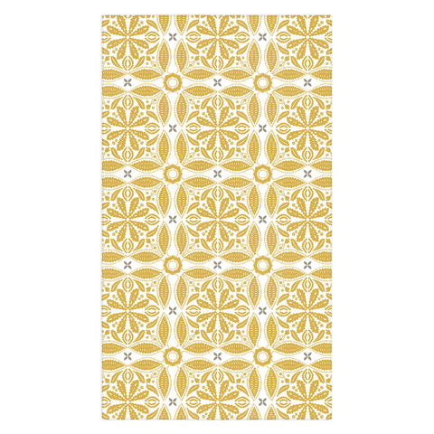 Iveta Abolina Floral Dijon White Tablecloth