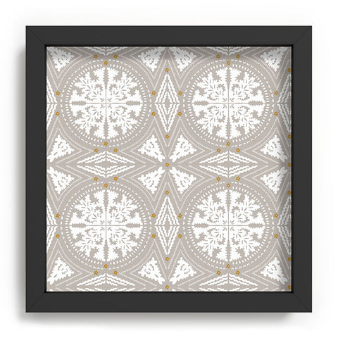 Iveta Abolina Floral Dove Grey Recessed Framing Square
