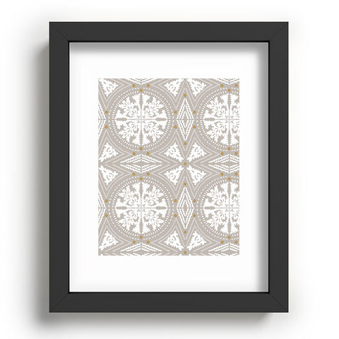 Iveta Abolina Floral Dove Grey Recessed Framing Rectangle