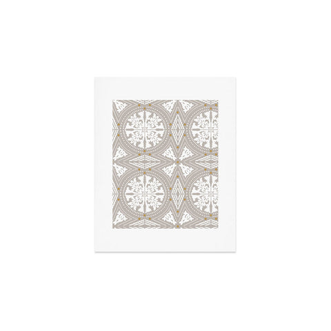 Iveta Abolina Floral Dove Grey Art Print