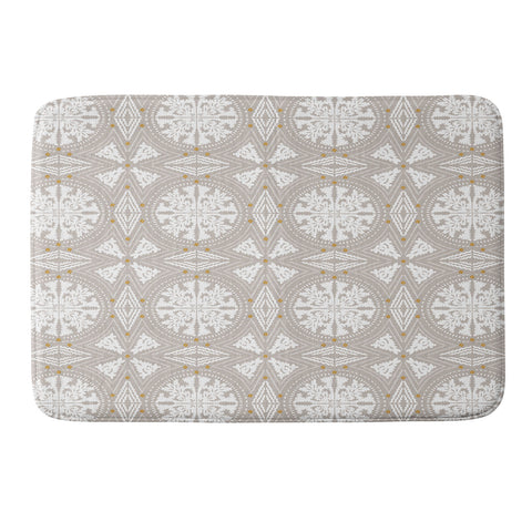 Iveta Abolina Floral Dove Grey Memory Foam Bath Mat