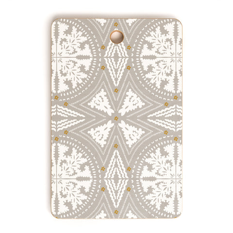 Iveta Abolina Floral Dove Grey Cutting Board Rectangle