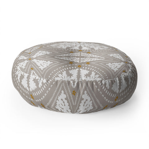 Iveta Abolina Floral Dove Grey Floor Pillow Round