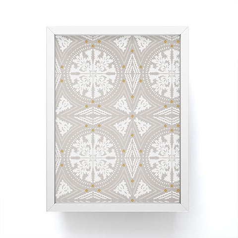 Iveta Abolina Floral Dove Grey Framed Mini Art Print