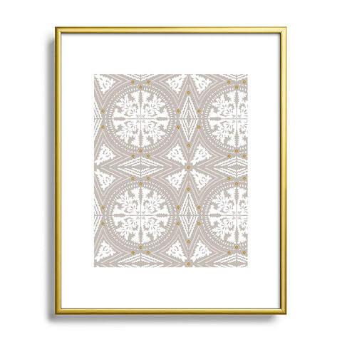 Iveta Abolina Floral Dove Grey Metal Framed Art Print