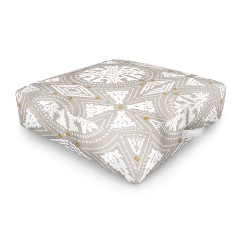 Iveta Abolina Floral Dove Grey Outdoor Floor Cushion