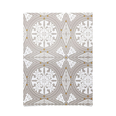 Iveta Abolina Floral Dove Grey Poster
